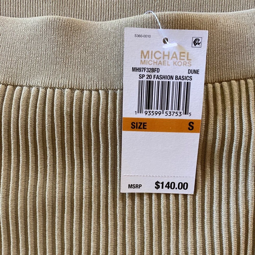 NWT: MICHAEL MICHAEL KORS: Pleated Knit Midi Skirt